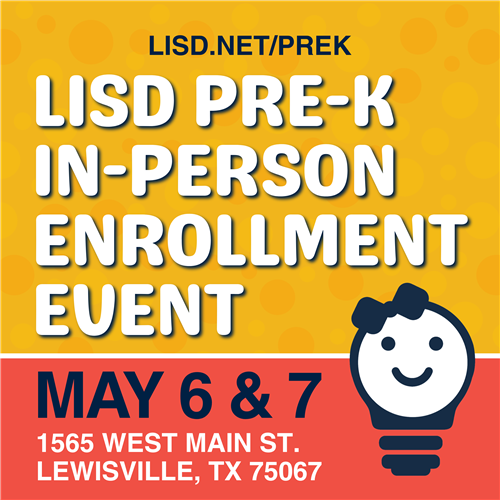 LISD pre-k in-person enrolment event: May 6 & 7